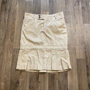 Vintage American Eagle Outfitters Corduroy Tan Skirt Size 0 Y2K